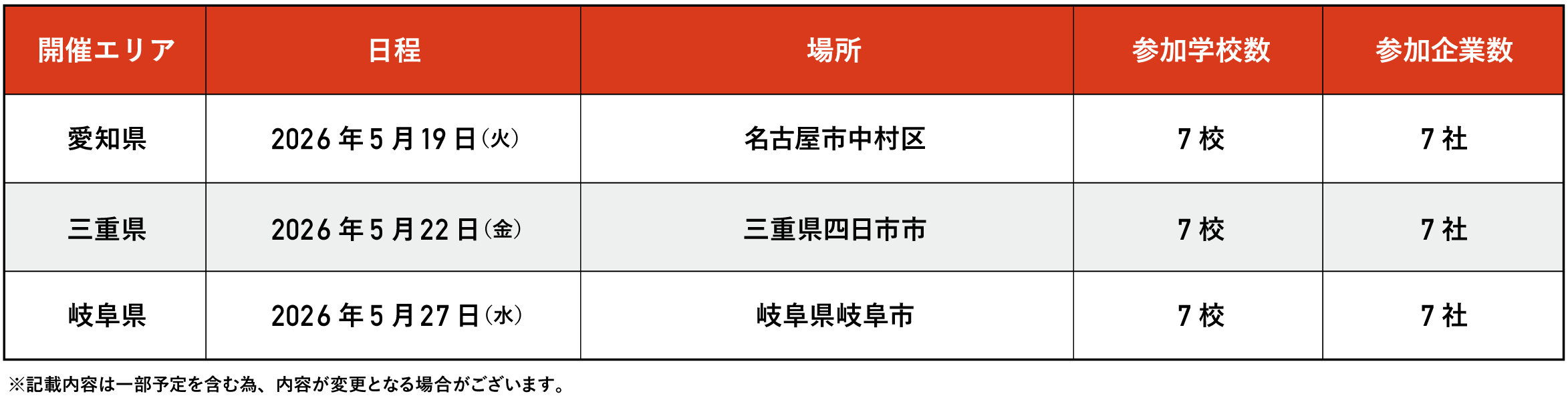 リアル2026イベント日程
